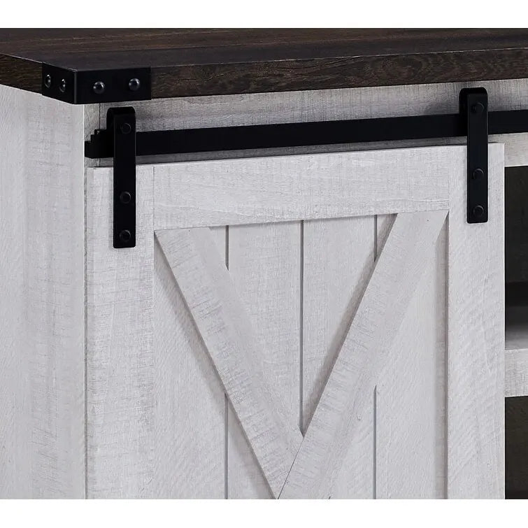 Wood Media Console TV Stand Entertainment Center